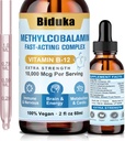10.000mcg Vitamina B12 gocce liquide sublinguali, Formula unica con D3, B9 (acido folico), Calcio, Energia di supporto, Cuore, Mood, Cervello, Sistema immunitario, Vegetariano, Non OGM & Gluten Free