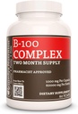 Alimentazione di Remedy Vitamina B-100 Complex |1.000 mg, 60 Vegan Capsule Integratore alimentare | Fornitura di due mesi