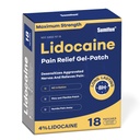 Sumifun 4% lidocaina Pain Relief Patches - OTC Massima resistenza – Flessibile & Long-Lasting, 18 Conte Lidocaine Patches per schiena, collo, muscolo, dolori articolari - Patch di dolore non accentato
