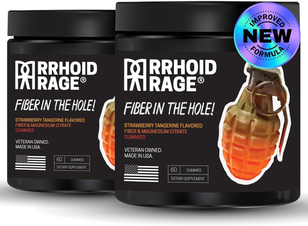 Fibra e Magnesio Gummie, Supporta la salute digestiva, Allevia la costipazione, aiuta a prevenire le emorroidi, ha sia Soluble che Insoluble Fiber, Made in USA, 60 ct (2)