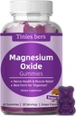 Magnesio Ossido Gummies 500mg, Zucchero Gratuito per Adulti & Bambini, Miglior Mg Forma per 'Digestione', Per Sonno, Nerve, Head Health, Muscolo & Stress Relief, Gluten Free, Non OGM, Vegan, Pectin, 60