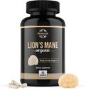 Organic Lions Mane Brain Support Integratore alimentare Premium Lions Mane Mushroom Extract - 90 Capsule