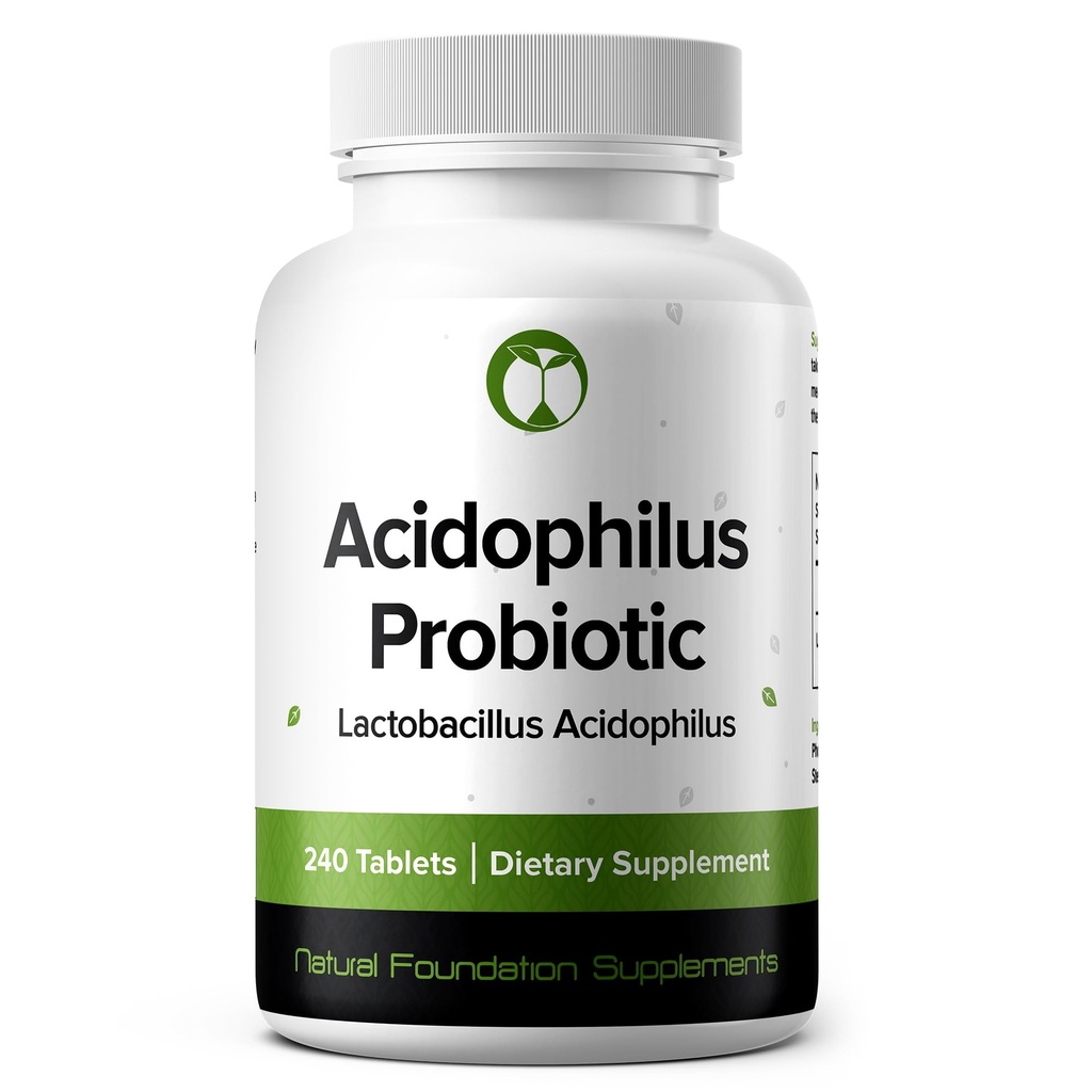 Lactobacillus Acidophilus Probiotic Supplemento 240 Compresse 3 miliardi di CFU Probiotici per gli uomini e le donne Supporta Digestivo Intestinale & Salute Gut (240, Lactobacillus Acidophilus)