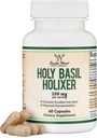 Tulsi Santa Basilio Capsules (Holixer Formula) - L'unico al mondo a studiare clinicamente il Santo Basilio Leaf Extract (Clinically Shown Results After 60 Days of Use) per Mood e Relax by Double Wood