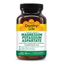 Country Life Target-Mins Magnesium Potassium Aspartate, 600mg/198mg, 90 Tablets, Certified Gluten Free, Certified Vegan