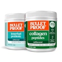 Kit antiproiettile Duo | Polvere proteica dei peptidi del collagene per pelle, ossa e giunti — proteina 18g, polvere di fibra prebiotica di 17.6 Oz & InnerFuel per il fegato, sollievo dal gas, salute digestiva e supporto immunitario