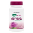 Naturals Plus Herbal Actives Milk Thistle, Extended Release - 500mg, 80% Silymarin, 30 compresse vegetariane - Gluten-Free - 30 Serve
