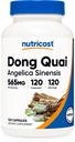 Nutricost Dong Quai 565mg, 120 Capsule - Gluten Free, Non OGM, Capsule Vegetariani - Angelica Sinensis