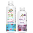 MaryRuth Organics Kids Multivitamin Liposomal (Strawberry Cherry & Vanilla) & Vitamin D3 Liposomal (Mixed Berry) Clean Label Project Verified® Vitamine per Immunità &amp; Benessere generale, Vegan, Non OGM