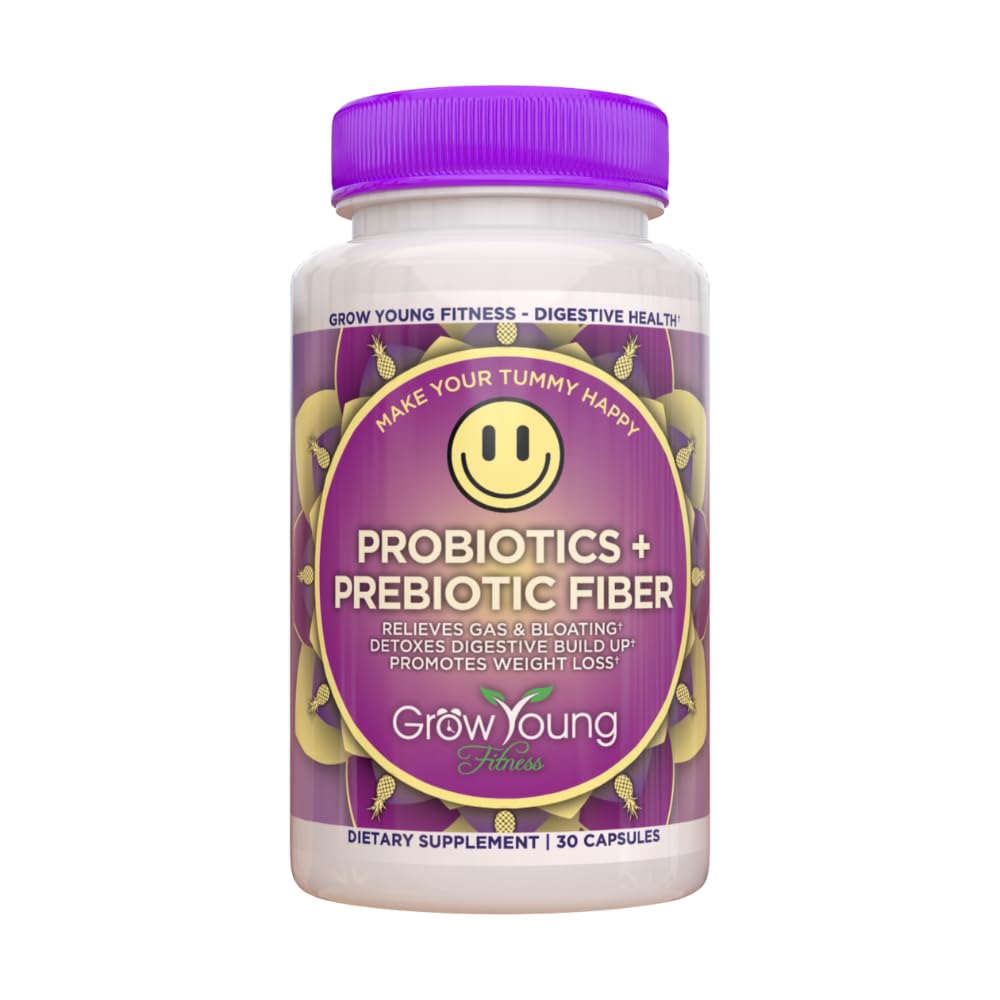 Crescere Young Fitness Daily Probiotic + Prebiotico Fiber Supplemento, Supporta la salute digestiva (1 pacchetto, 30 Serve)