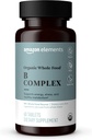 Elements Organic Whole Food B Complex, 98% Intero Food Source, Dietetico e altri ingredienti derivati da cibi integrali, 60 compresse