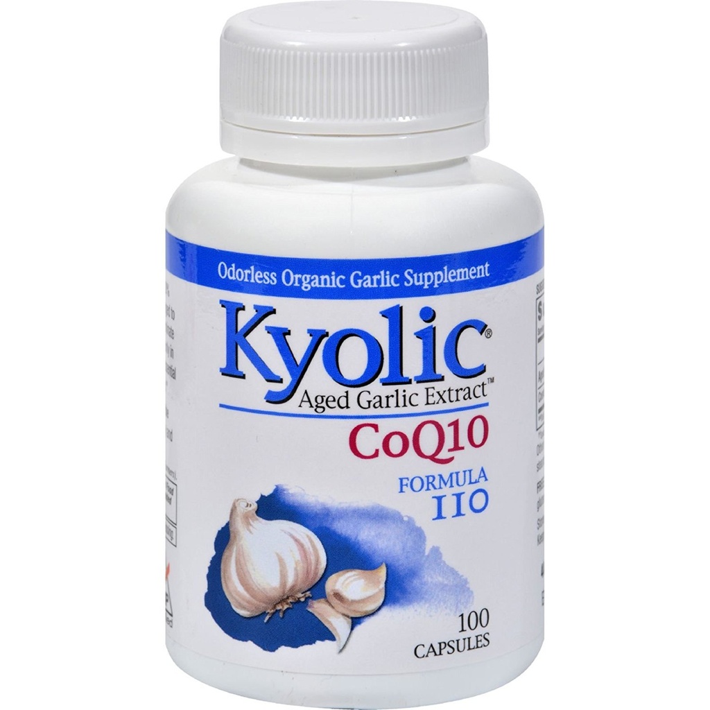 Estratto di aglio Kyolic Formula 109 Aged con capsula CoQ10 - 100 per confezione - 3 confezioni per caso.