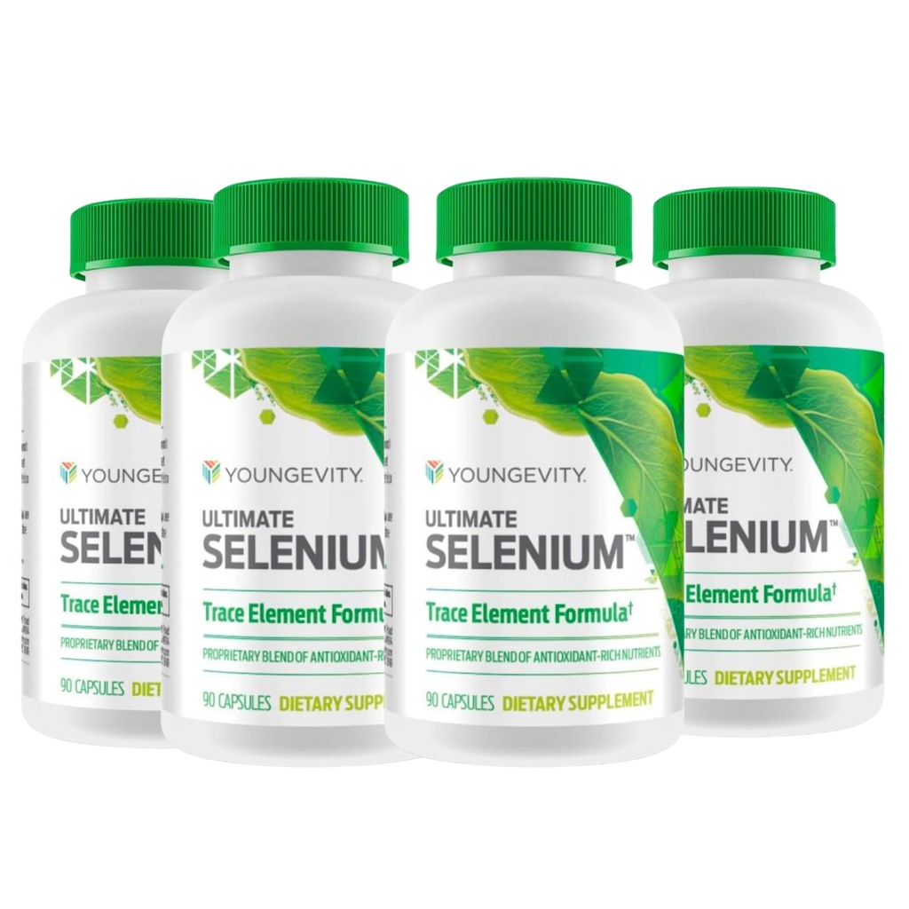 Youngevity Ultimate Selenium + Cofactors - Supplemento minerale essenziale per il supporto immunitario, difesa antiossidante, funzione tiroide e salute cellulare (I-selenometionina) - (90 capsule)