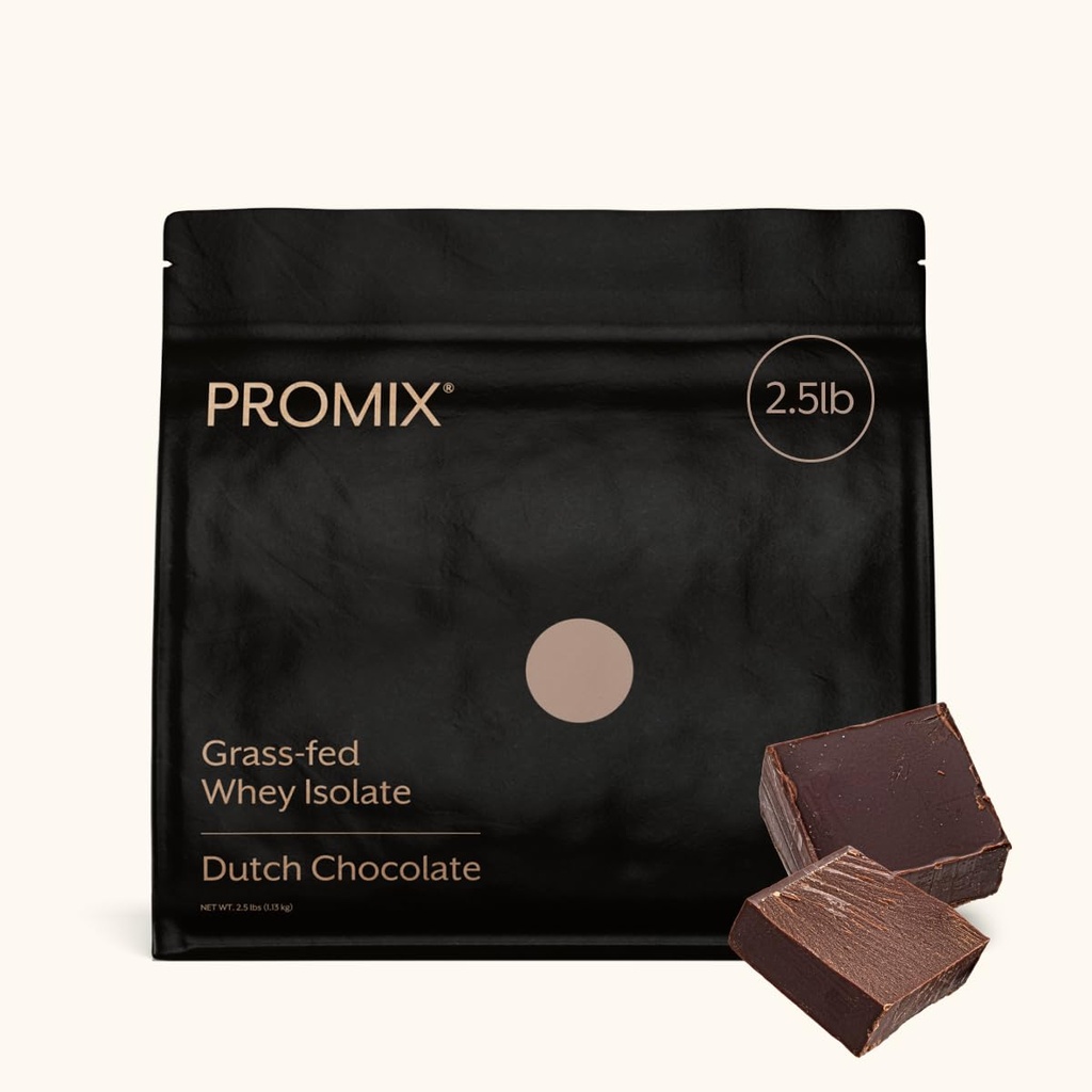 ProMix Nutrition Whey Protein Isolate Powder, Cioccolato - Grass-Fed - - Polpo Workout Fitness & Nutrition Shakes, Smoothies & Cooking Recipes - Gluten-Free & Keto-Friendly - 2.5 Pound (Pack of 1)