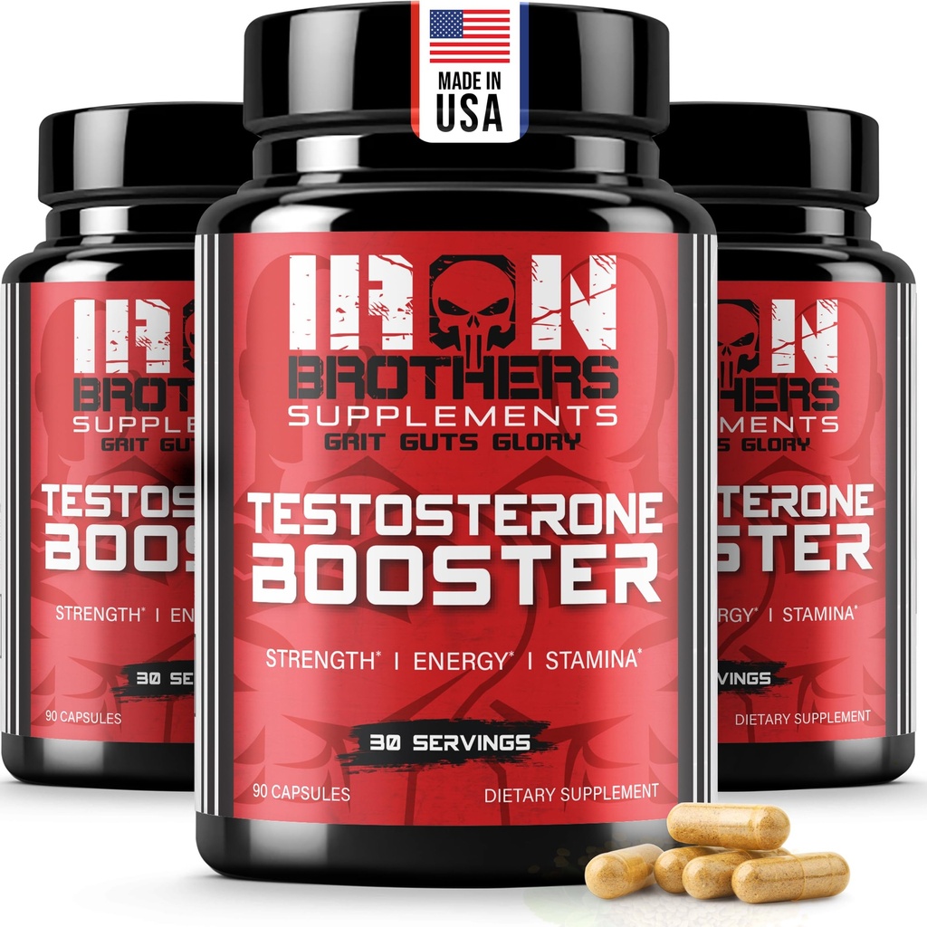 Testosterone Booster per gli uomini - Blocker estrogeno - Supplemento energia naturale, resistenza & stamina - crescita muscolare magra - promuove la perdita grassa - Aumentare le prestazioni maschili (3 bottiglie)