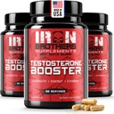 Testosterone Booster per gli uomini - Blocker estrogeno - Supplemento energia naturale, resistenza & stamina - crescita muscolare magra - promuove la perdita grassa - Aumentare le prestazioni maschili (3 bottiglie)