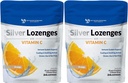 Destinazioni d'argento con vitamina C - Premium Nano Argento 60 PPM Argento Colloidale, miele organico e vitamina C Supplemento minerale Gocce per sostenere il sistema immunitario, Soothe Cough & Throat - Confezione da 2
