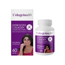 Colageina 10 capsule di collagene idrolizzate con vitamina C - Integratore alimentare antiinvecchiamento per pelli sane, capelli, unghie, articolazioni e ossa - 60 conte