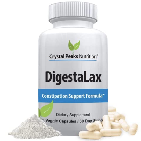 DigestaLax Aumentare il supporto nutrizionale e costipazione - aiuta a migliorare la digestione facile e assorbimento naturale del colon + Gas, Bloating, e Cramping Relief, Calcium Blend per la salute del fegato, 60 capsule vegetali