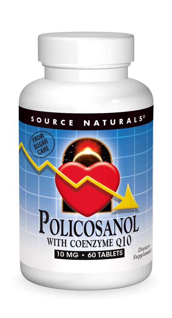 Fonte Naturals Policosanol con Coenzyme Q10 10 Mg Tablet, 60 Conte