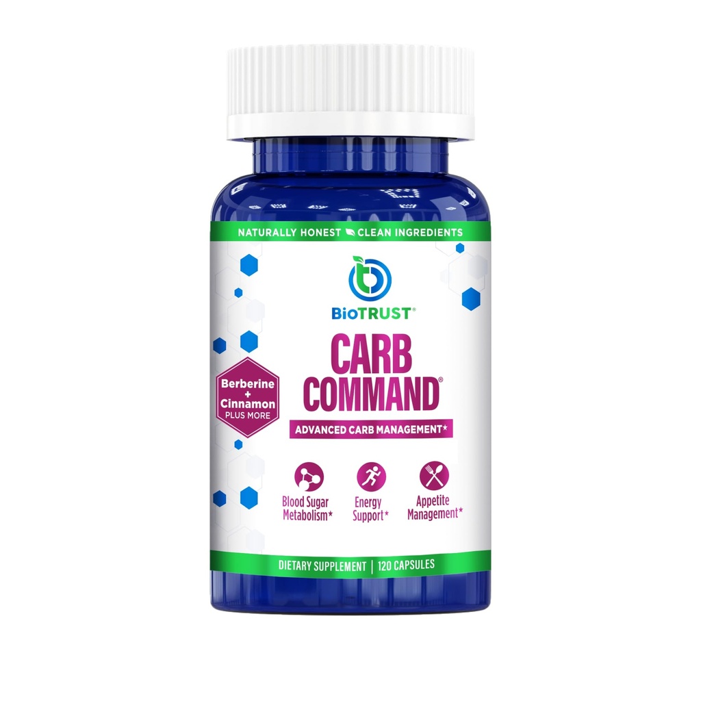 BioTrust Carb Command - Carb Management Supplement, Supporto metabolico per Ketosis, Supporti Keto, Carb basso e Paleo Lifestyle (60 Serve)