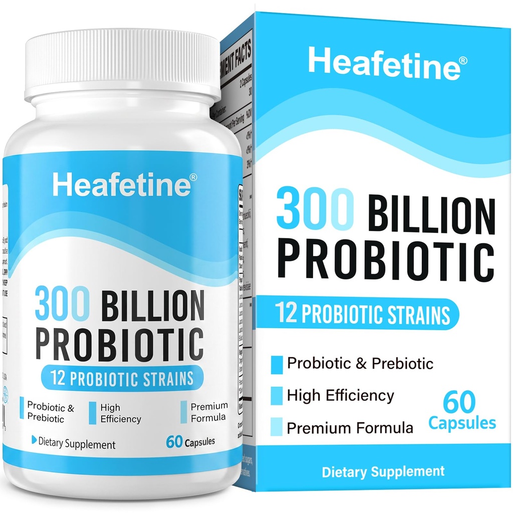 300 miliardi di CFU Probiotici per le donne e gli uomini - 12 strati + 3 prebiotici organici, probiotici per la salute digestiva & Immune, salute del fegato & Bloating, salute del fegato per le donne & uomini - 60 capsule