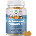 Gummie di sostegno per l'immunità dei bambini - Deliziosa vitamina C con zinco e Echinacea Booster immuni per i bambini - Vegan Gluten Free e Gelatin Free Chewable Gummy Vitamin Supplemento per i bambini