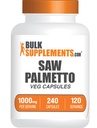 BulkSupplements.com Saw Palmetto Extract Capsule - Serenoa Repens, Saw Palmetto Supplemento - Gluten Free, 2 Capsule per Serving, Count (Pack of 1)