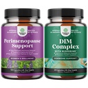 Bundle of Complete Perimenopause Supplement per le donne con Maca Root Vitex Berry & Black Cohosh e Pure DIM Supplement con Bioperine - Diindolylmethane Testosterone Complex con Broccoli Florets