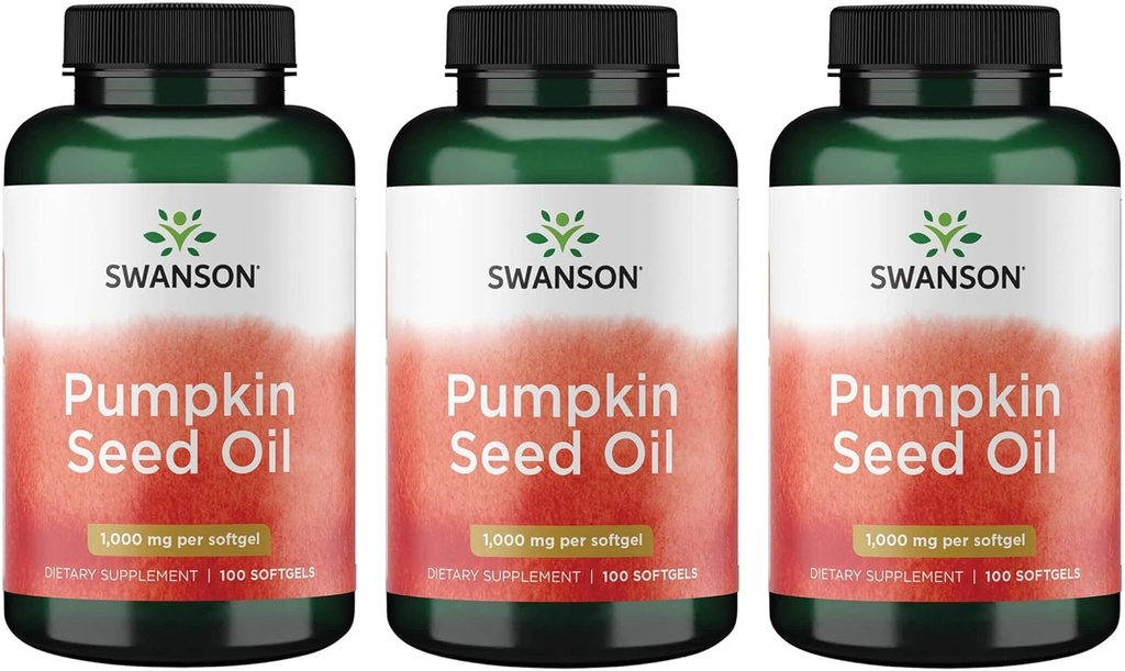 Cigno Pumpkin Seed olio combinazione di erbe supplemento 1000 mg 100 capsule di softgel (3 pacchetto)