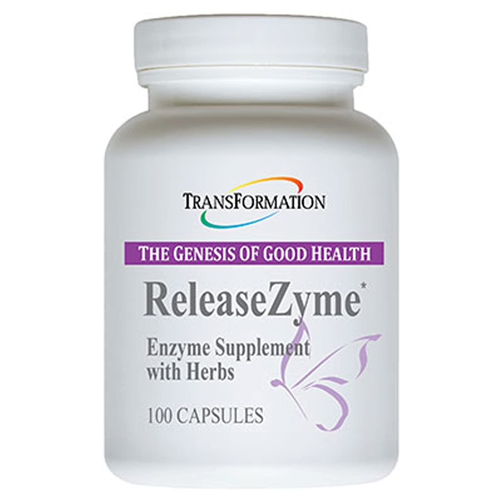 TRASFORMAZIONE IL GENESIS DI GOOD HEALTH Enzymes RilasciareZyme Blend Supplemento con erbe naturali, Advanced Digestive Support Formula con Protease, Aiuta a rompere le proteine, Enzimi basati sulle piante, 100