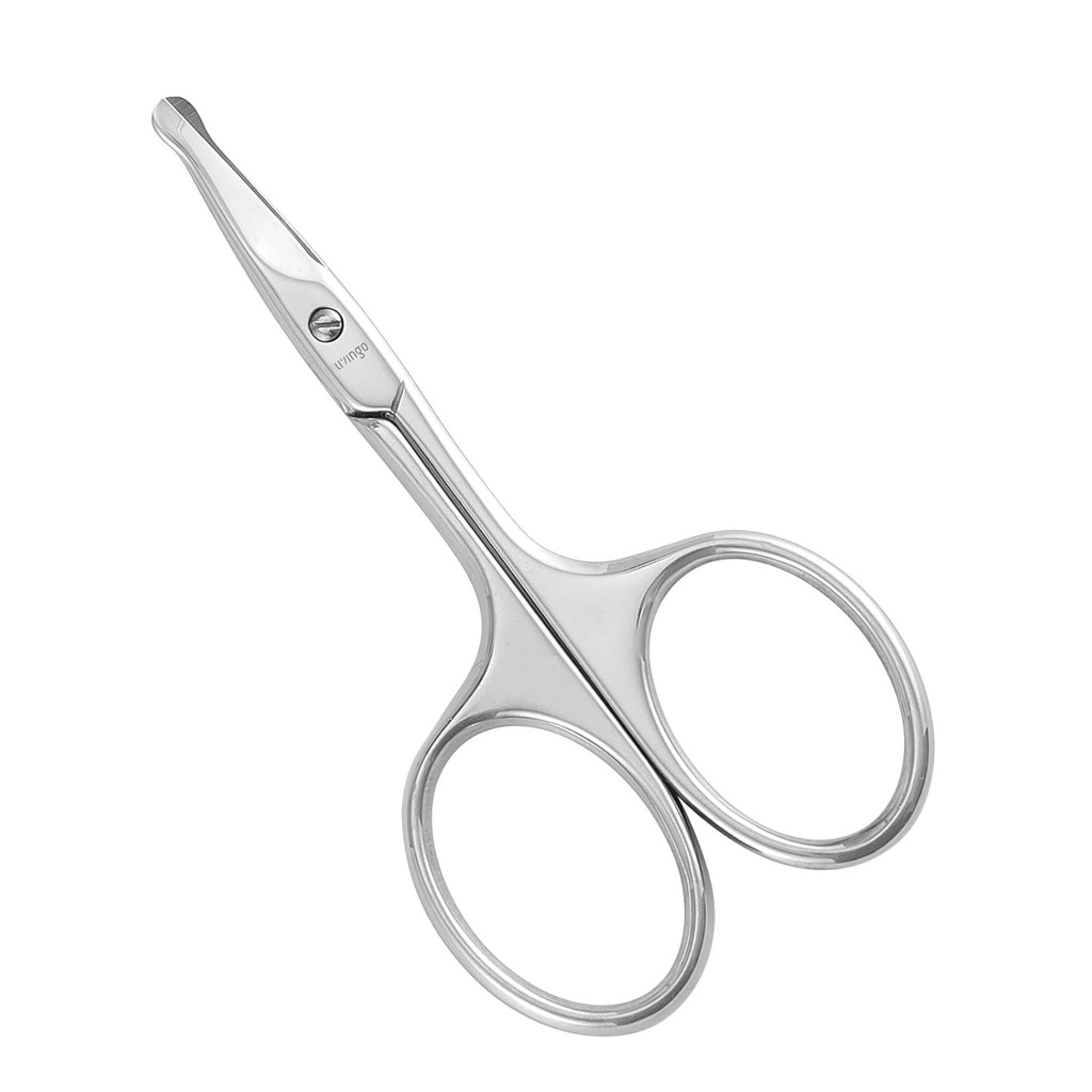 LIVINGO 3.75" Forbici per capelli curvi arrotondate del naso, Lama di sicurezza dell'acciaio inossidabile di alta qualità utilizza per i capelli facciali, sopracciglio, pelle secca