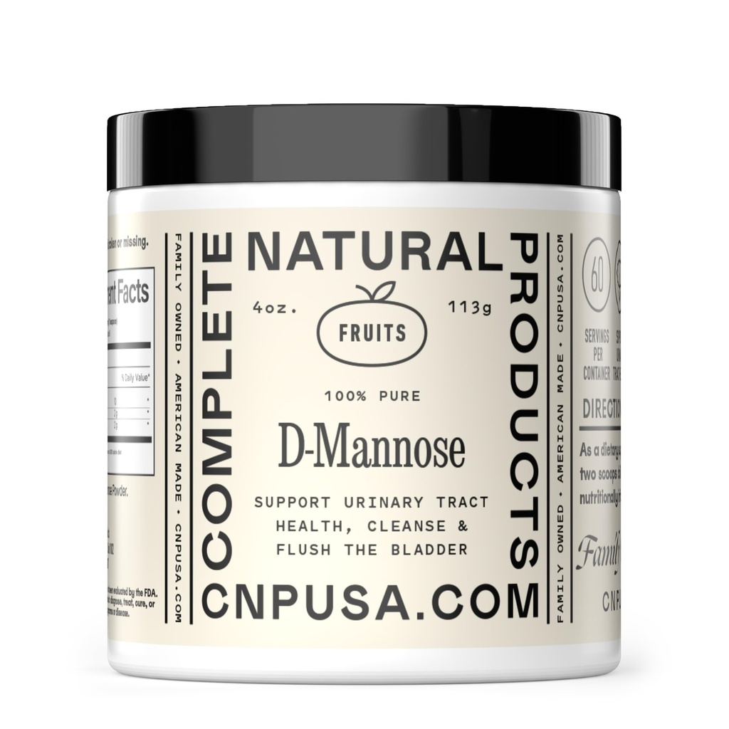 Pure D-Mannose Powder Supplement - D-Mannose 4oz (113g) Circa 60 Serve per UTI, Vescica Naturale, & Urinary Tract Health