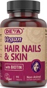 DEVA Vegan Capelli, Unghie e Vitamine Pelle & Minerali con Biotina, Supplemento, 90 compresse