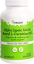 Vitacost Alpha Lipoic Acid & Acetyl L-Carnitine HCl -- 1.600 mg per porzione - 240 capsule di Vitacost Brand