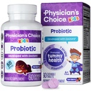 Probiotici CHOICE del medico per i bambini - 7 Strains Diverse, Prebiotici Organici, Vitamine & Minerali - Studi Clinicamente L. Rhamnosus - Supporto Immune & Digestivo - Senza Disegni Zuccheri o Artificiali - 60ct