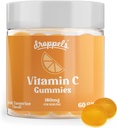 Gocce Vitamina C Gummies, 180mg – Vegan, Pectin Plant-Based Immune Support Booster Supplement – Tangerine Flavor, 60 Count (1-Month di alimentazione)