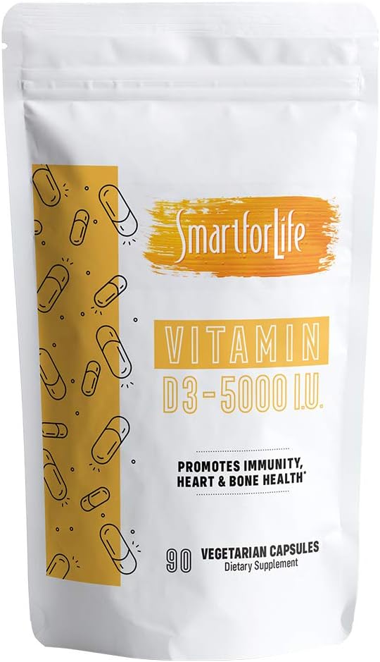 Smart per la vita Vitamina D3 5000 iu - 90 Conta capsule vegetali