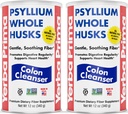 Yerba Prima Psyllium Whole Husks, Colon Cleanser 12 oz (Pack of 2) - Tutte le fibre alimentari naturali, Pure Premium Psyllium, Lab-Tested Non-GMO, Gluten-Free Fiber, Made in the USA