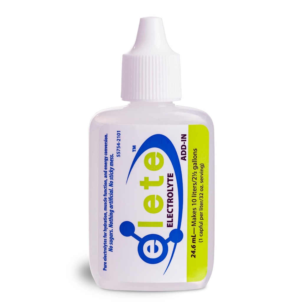 elete – Electrolyte Add-In – 1 Pocket Bottle – 4 Essential Electrolytes Concentrate – All Natural – Trasforma ogni bevanda in una bevanda sportiva – 24.6mL