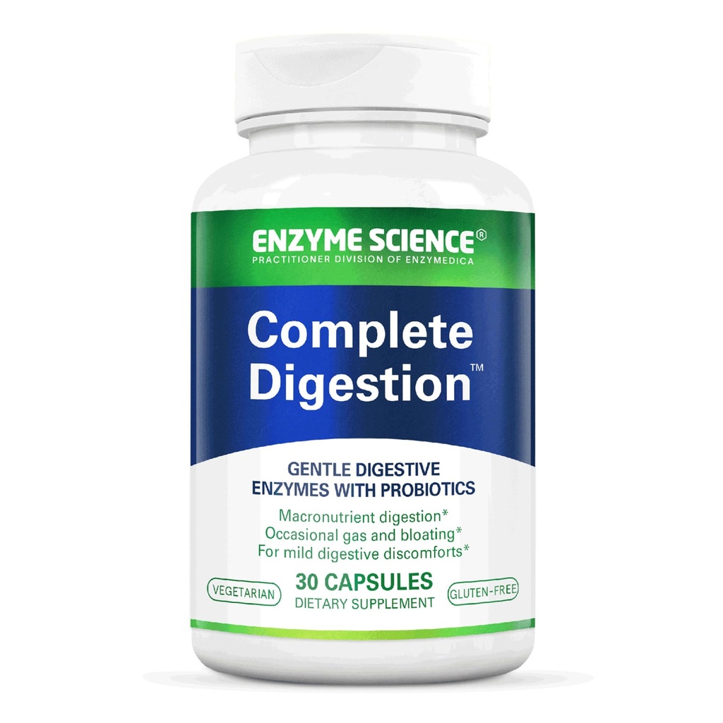Scienza enzimatica Digestione completa - enzimi digestivi per le donne e per gli uomini con probiotici - 3-in1 Gut Health Support for Digestion - Salute digestiva - Enzimas digestivas y probioticos - 30 capsule