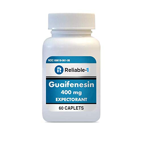 Affidabile-1 Laboratori Guaifenesin 400 mg Caplets Cough e Mucus Relief | Prospettorante per la congestione del petto | 60 Caplets