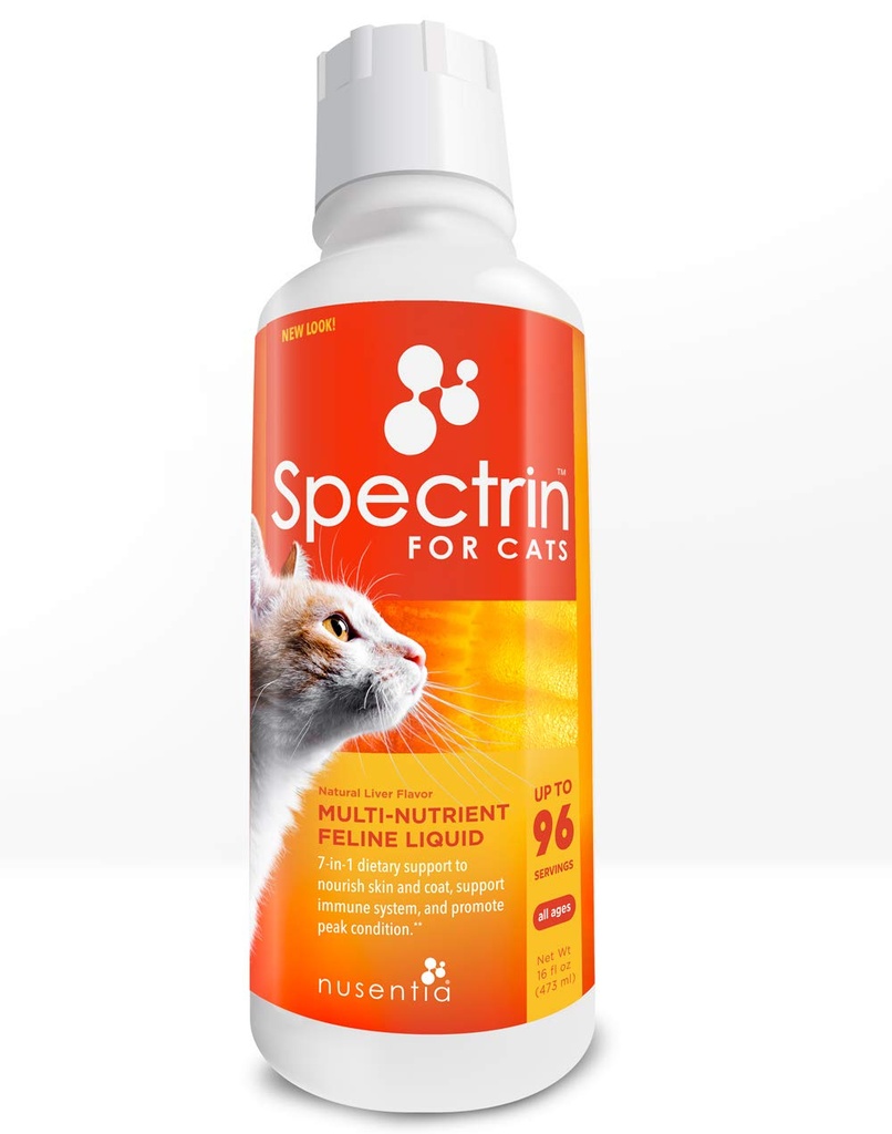 Vitamine di Gatto - Spectrin 16 OZ - Vitamina Liquida & Antiossidante Supplemento per Gatti - 96 dosi