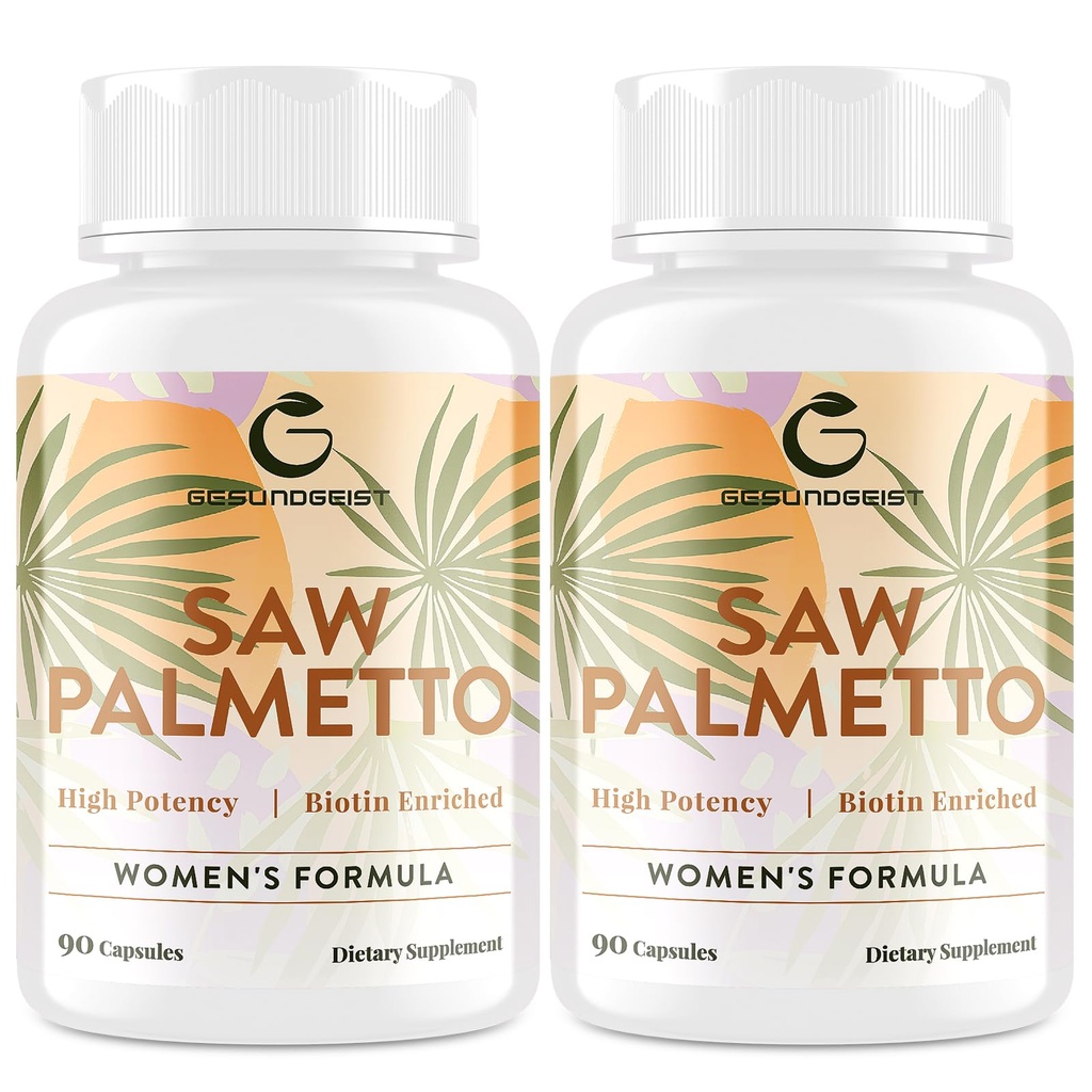 Saw Palmetto per la perdita dei capelli delle donne - DHT Blocker con 5 in-1 Blend per la crescita dei capelli, pelle e chiodi, benessere urinario - Extra Strength Saw Palmetto Supplemento - 180 capsule