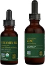 Global Healing Center - Vitamina B12 e Organic Zinc Liquid Supplement Kit - Long-Lasting Energy, Immune System Boost, Ormone Balance