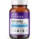 Nuovo Capitolo Wholemega Fish Oil Supplement, capsule piccole, 2000 mg per porzione, clinicamente dimostrato Wild Alaskan Salmon olio con Omega-3 + Vitamina D3 + Astaxanthin, 500 mg ogni - 90 conte