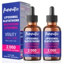 Liposomal Glutathione Liquid Supplemento (Pacchetto di 2), 98% Assorbimento, con Vitamina C, L- Glutathione, 2 Fl Oz per Bottiglia