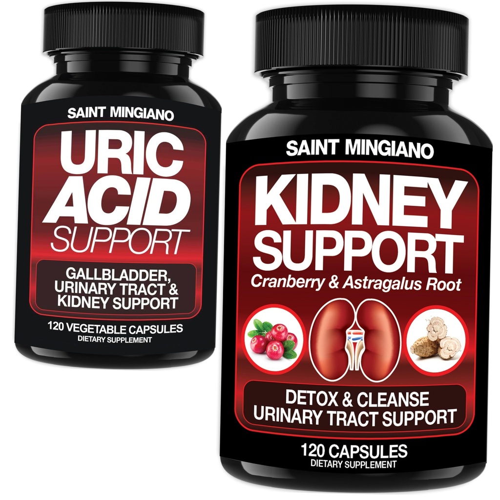 Supporto per reni Detox & Repair - Insieme con - Supporto acido urico – Cistifellea, Tratto urinario & supporto renale per uomini e donne