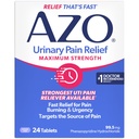 AZO Urinary Pain Relief Massima Forza, Rilievo rapido del dolore UTI, Burning & Urgency, Targets Fonte del dolore, #1 Marchio più attendibile, 24 compresse