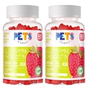 Animali Puri Glucosamina Condroitin Gummies con MSM & Elderberry Extra Strength - Supporto congiunto, Antiossidante Integratore di Supporto Immune per Adulti, Uomini & Donne.(2 Pack) Fragola